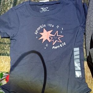 Carter's Dark Blue Shirt with Pink Stars